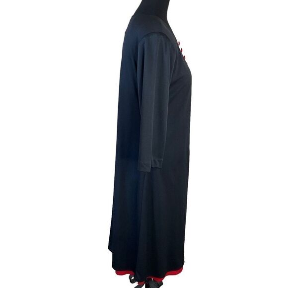 WESTSIDE Clothing Company Dress Size 8P Navy Blue and Red Vintage 1980's - Picture 6 of 14